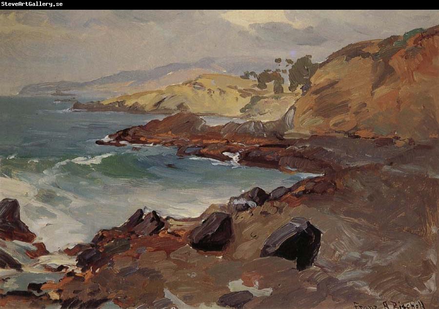 Franz Bischoff Untitled Coastal Seascape